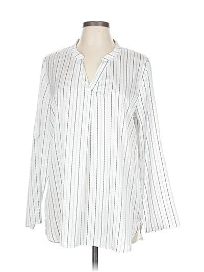 Pre-owned Timeson Long Sleeve Blouse In White