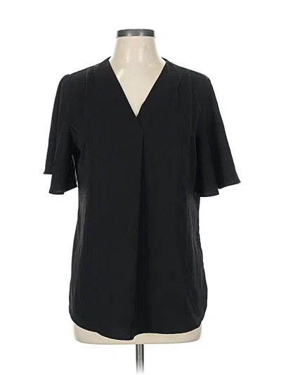 Pre-owned Timeson Short Sleeve Blouse In Black