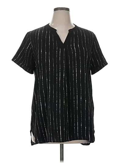 Pre-owned Timeson Short Sleeve Blouse In Black