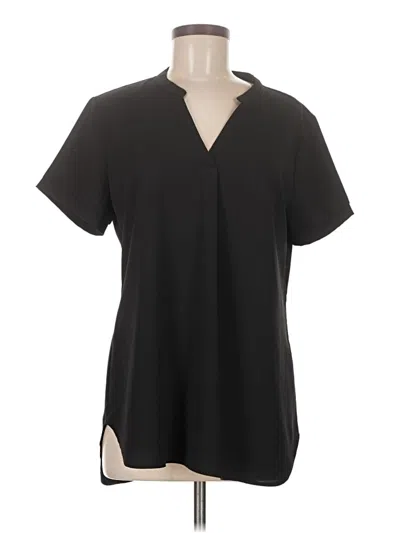 Pre-owned Timeson Short Sleeve Blouse In Black