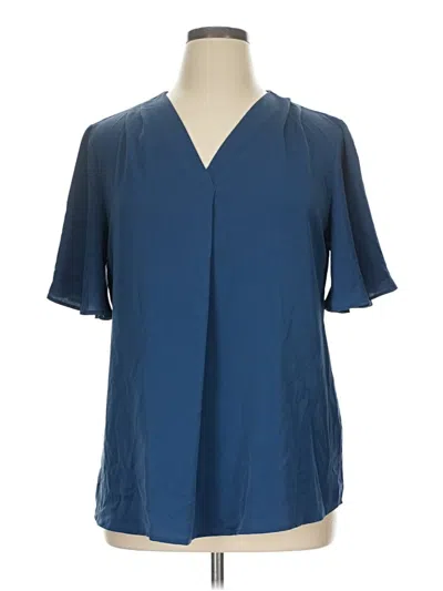Pre-owned Timeson Short Sleeve Blouse In Blue