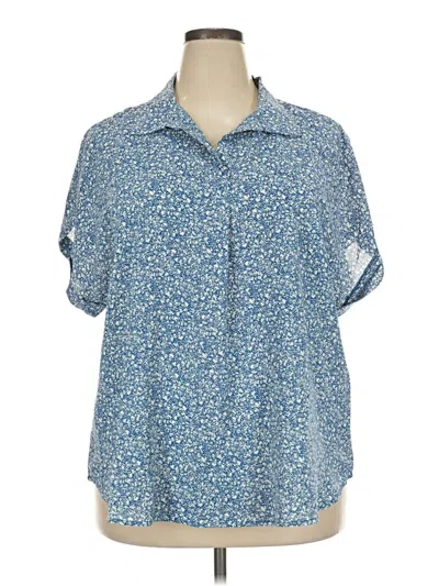 Pre-owned Timeson Short Sleeve Blouse In Blue