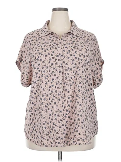 Pre-owned Timeson Short Sleeve Blouse In Brown
