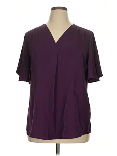 Pre-owned Timeson Short Sleeve Blouse In Purple