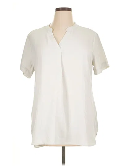 Pre-owned Timeson Short Sleeve Henley Shirt In White
