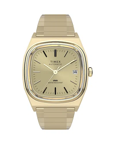 Timex 1983 E Line Reissue Watch, 34mm X 34mm In Gold
