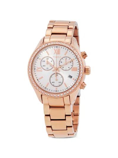 Timex 38mm Trend Chronograph Watch In Orange