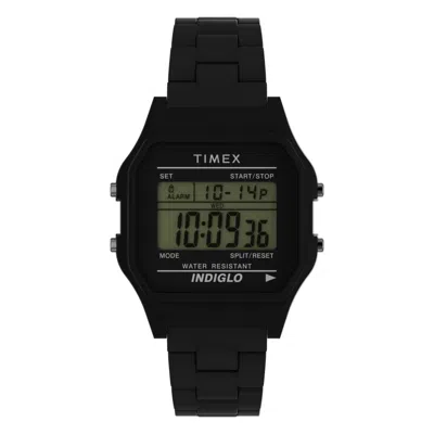 Timex 80 36mm Glossy Black Resin Bracelet Mens Watch
