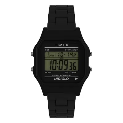 Timex 80 36mm Glossy Black Resin Bracelet Mens Watch