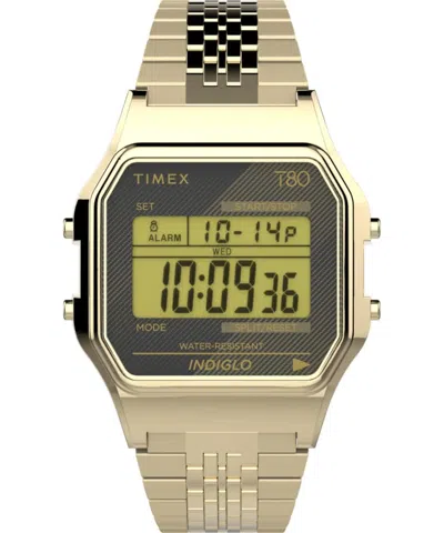 Timex 80 Gold-tone Digital Unisex Watch