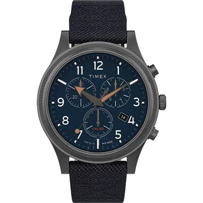 Timex Allied Lt Chronograph Quartz Blue Dial Men's Watch Tw2t75900 In Yellow/grey/blue