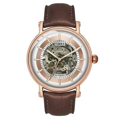 Pre-owned Timex Analog Silver Dial Men's Watch-tweg16715