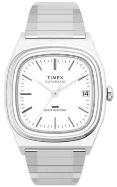 Pre-owned Timex Automatic 1983 E-line Reissue (34mm) Silver Dial / Stainless Tw2w70800