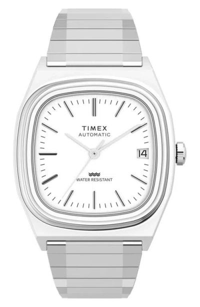 Timex ® Automatic 1983 E-line Reissue Bracelet Watch, 34mm In Stainless Steel