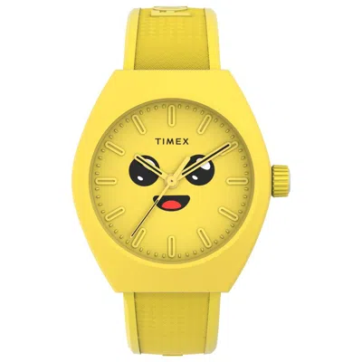 Timex Bicolor Rubber Sport Watch In Yellow