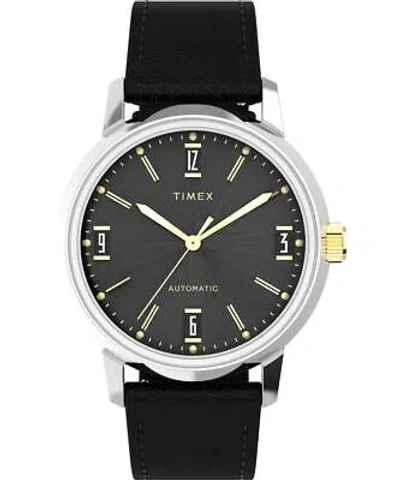 Pre-owned Timex Black Mens Analogue Watch Marlin Automatic Tw2w33900
