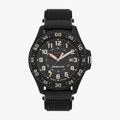 Timex Camper Mens Black Strap Watch Tw4b26300jt In Yellow