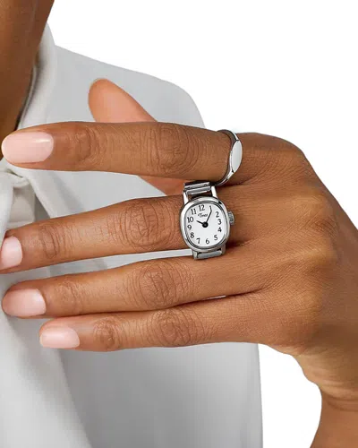 Timex Cavatina Mini Ring Watch, 16mm X 8mm In Metallic