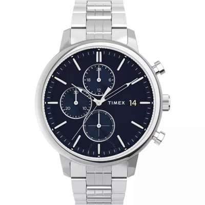 Timex Chicago Chrono Quartz Blue Dial Men's Watch Tw2v01700 In Metallic