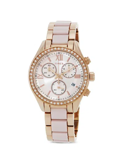 Timex Chronograph 38mm Watch In Neutral