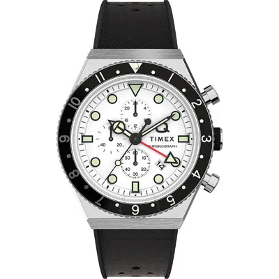Timex Chronograph Quartz White Dial Men's Watch Tw2v70100 In Black
