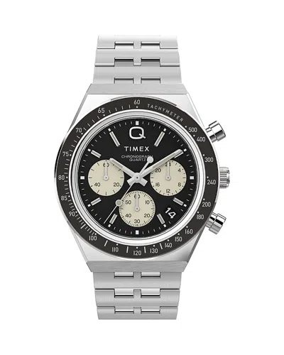 Timex Chronograph Stainless Steel Bracelet Watch, 36mm In Metallic