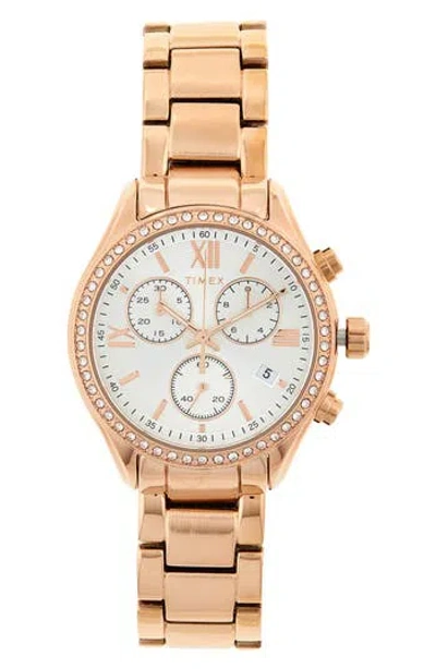 Timex ® Chronograph Stainless Steel Bracelet Watch, 38mm