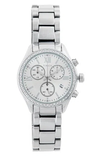 Timex ® Chronograph Stainless Steel Bracelet Watch, 38mm