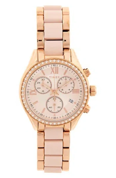 Timex ® Chronograph Stainless Steel Bracelet Watch, 38mm