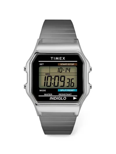 Timex Classic 34mm Digital Watch In Gray
