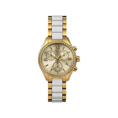 Timex Classic Chronograph Quartz Crystal Gold Dial Ladies Watch