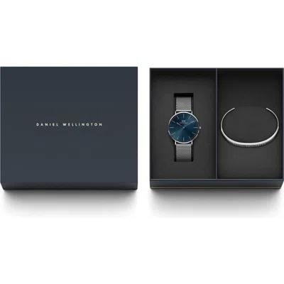 Timex Daniel Wellington Classic Mesh Strap Watch & Cuff Bracelet Set, 40mm In Stainless Steel