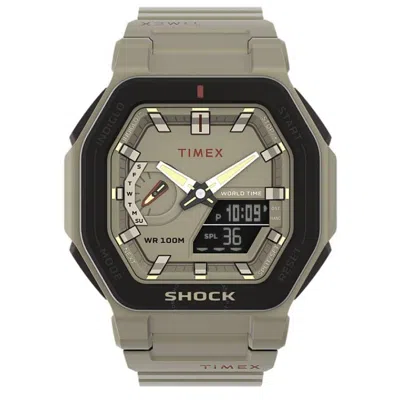 Timex Command Encounter World Time Quartz Analog-digital Men's Watch Tw2v35500 In Brown