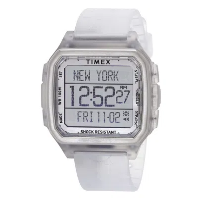 Timex Command Urban Quartz Digital Unisex Watch Tw2u56300 In Digital / Grey / White