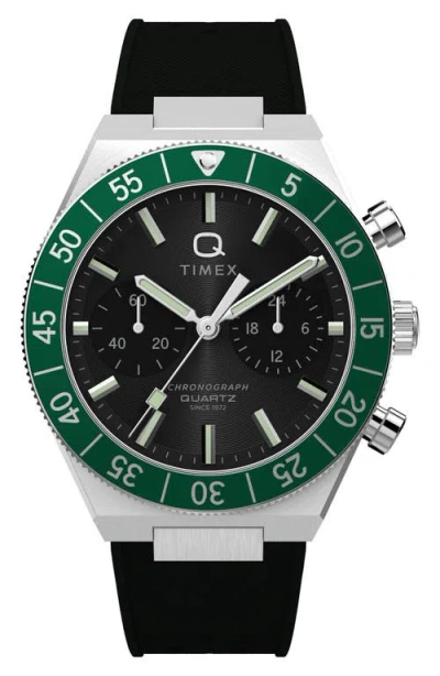 Timex Q Continental Chronograph 40mm Watch In Black