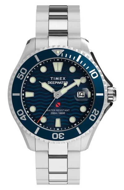 Timex ® Deepwater Meridian 200 Bracelet Watch, 44mm In Metallic