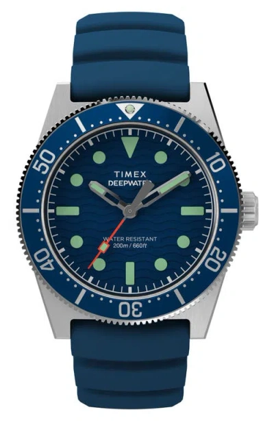 Timex ® Deepwater Reef Synthetic Strap Watch, 41mm In Pink
