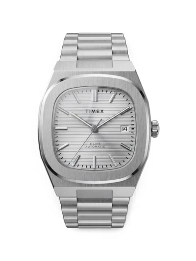 Timex E Line 38mm Watch In Metallic