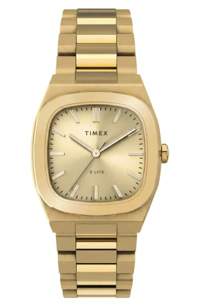 Timex ® E Line Bracelet Watch, 30mm In Gold