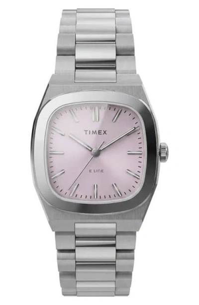 Timex ® E Line Bracelet Watch, 30mm In Silver