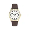 Timex Easy Reader Bold Leather Mens Watch In Brown