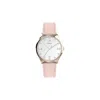 Timex Easy Reader Leather Womens Watch In Pink