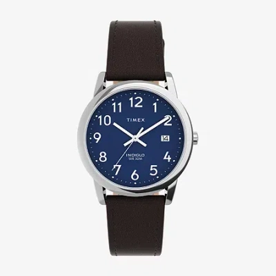 Timex Easy Reader Mens Black Strap Watch Tw2v75200jt In Brown
