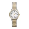 Timex Easy Reader Womens Two-tone Stainless Steel Expansion Bracelet Watch T2h4919j In Transparent