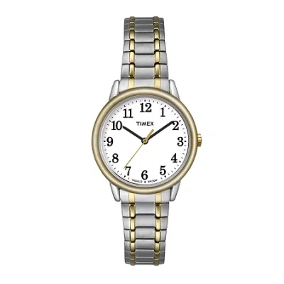 Timex Easy Reader Womens Two-tone Stainless Steel Expansion Watch Tw2p78700 In Transparent