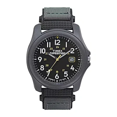 Timex Expedition Camper Mens Gray Nylon Strap Watch T425719j In Black