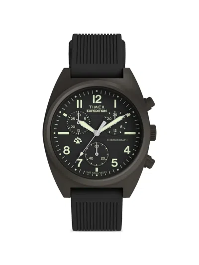 Timex Expedition® Capstone 46mm Chronograph Watch In Black