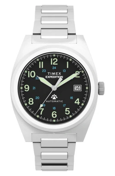 Timex ® Expedition® Capstone Automatic Bracelet Watch, 39mm In Silver