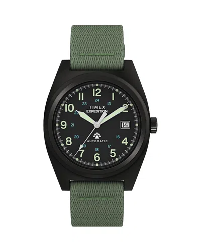 Timex Expedition Capstone Automatic Fabric Strap Watch, 39mm In Metallic