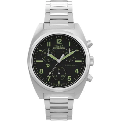 Timex ® Expedition Capstone Chronograph Bracelet Watch, 41mm In Metallic